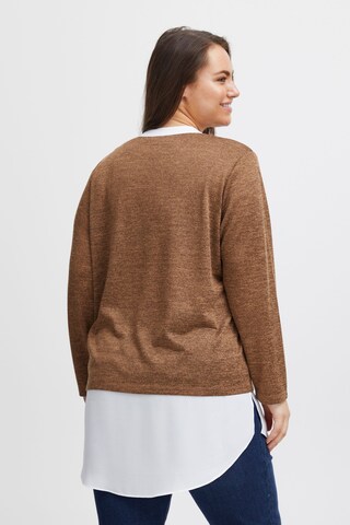 Fransa Curve Pullover 'REXAN' in Braun