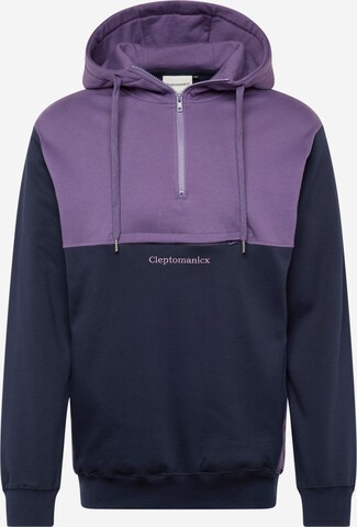 Sweat-shirt Cleptomanicx en bleu : devant