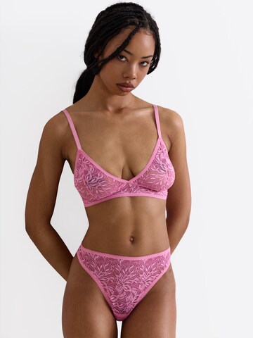 Erlich Textil - Cueca 'Iconic Lace' em rosa: frente