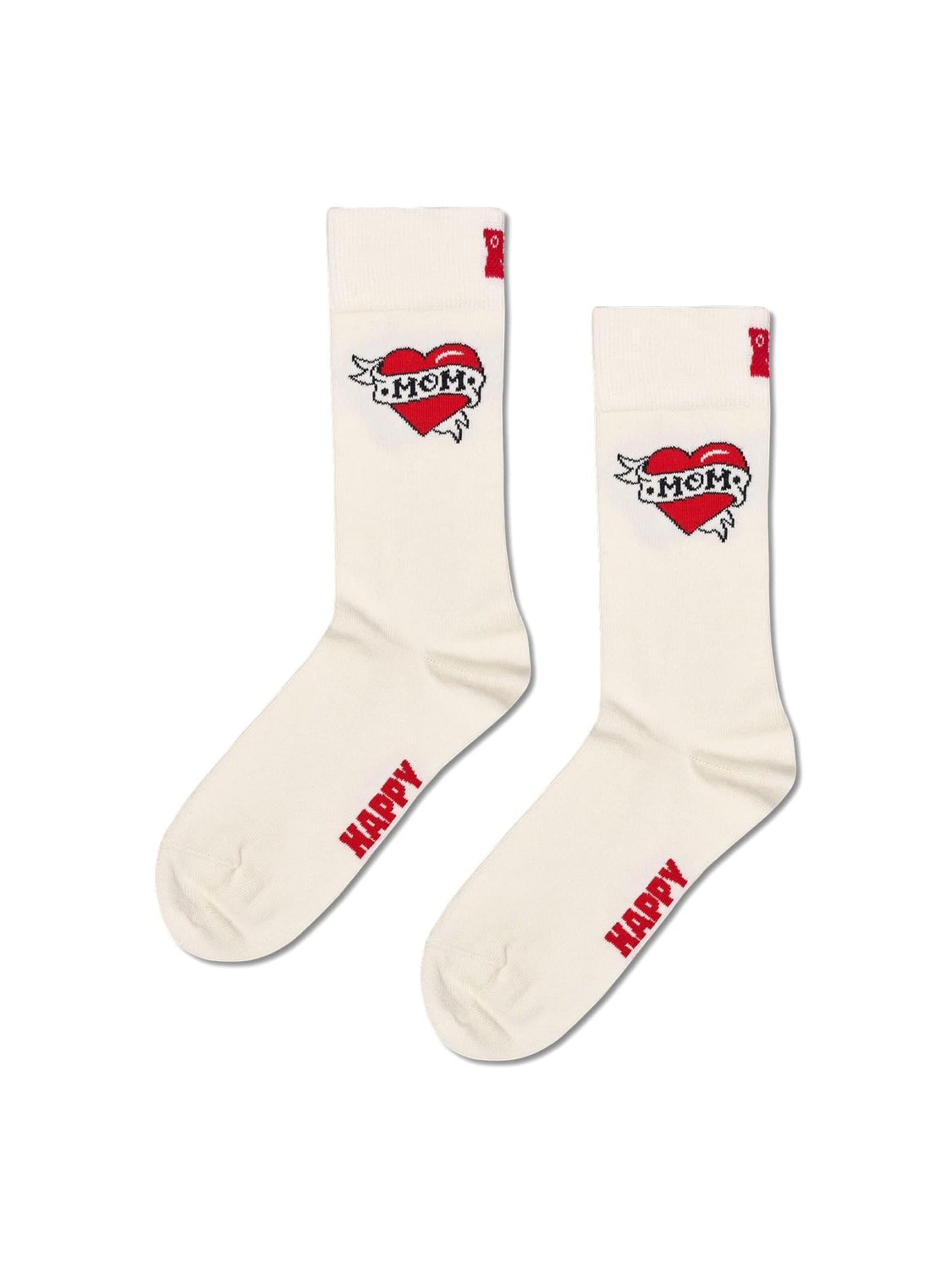 Calzino di Happy Socks in bianco: frontale