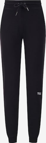 YEAZ Tapered Urheiluhousut 'Chilax' värissä musta: etupuoli