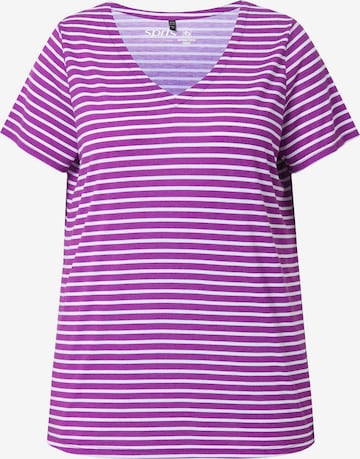 T-shirt oversize Ulla Popken en violet : devant