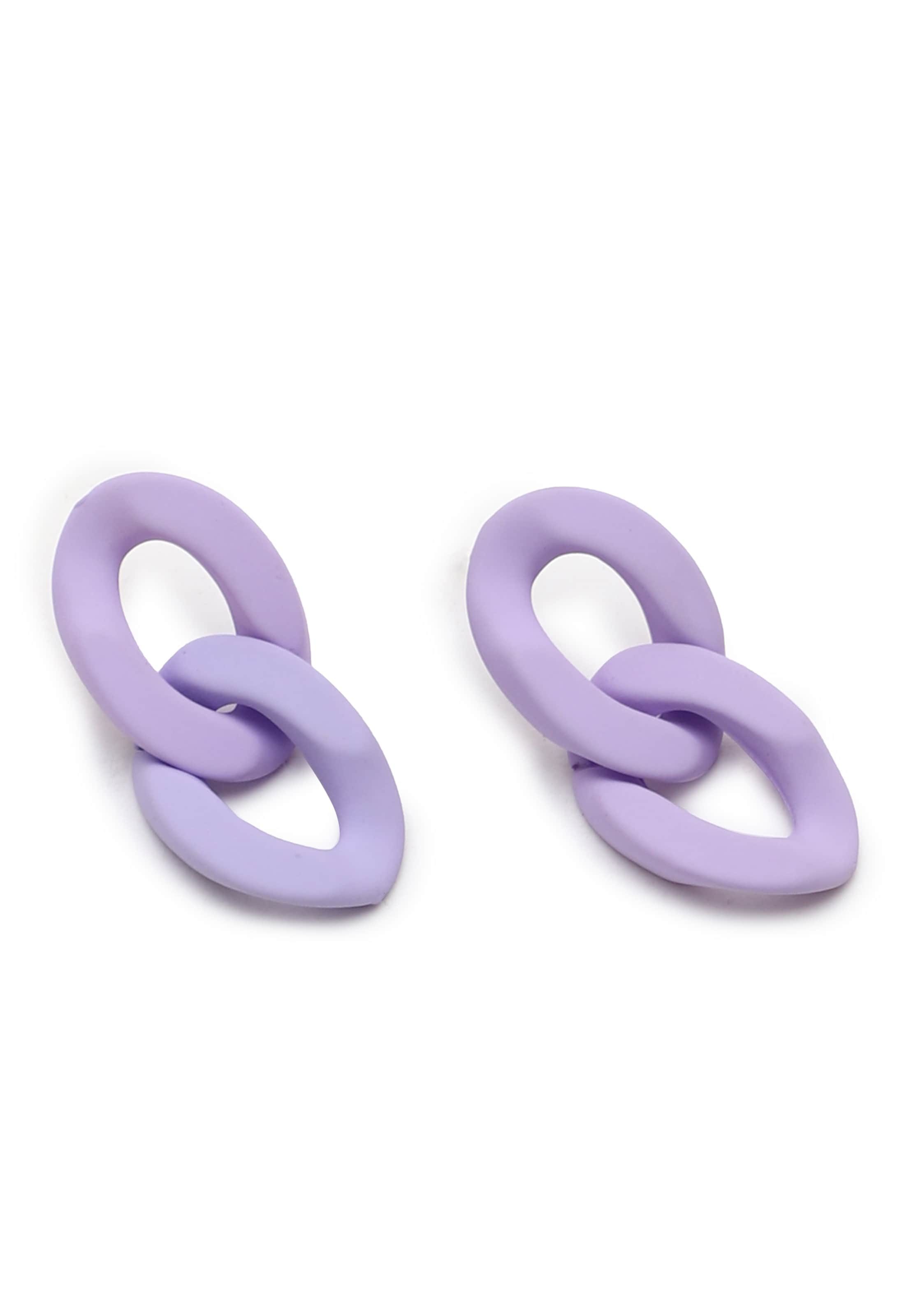 Boucles d'oreilles 'Catherine' SOHI en violet : devant