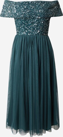 Robe de cocktail 'BARDOT' Maya Deluxe en vert : devant