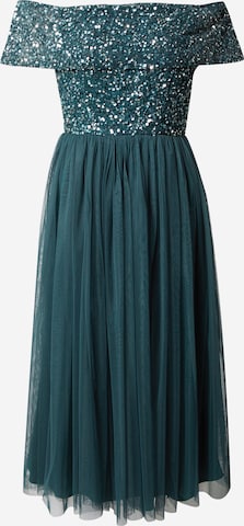 Robe de cocktail 'BARDOT' Maya Deluxe en vert : devant