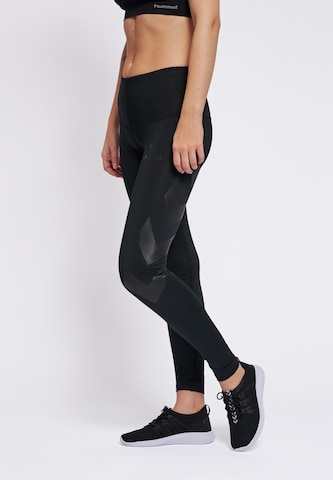 Hummel Skinny Sportsbukser 'Paris' i sort: forside