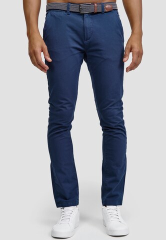 INDICODE JEANS Regular Chino 'Massy' in Blauw: voorkant