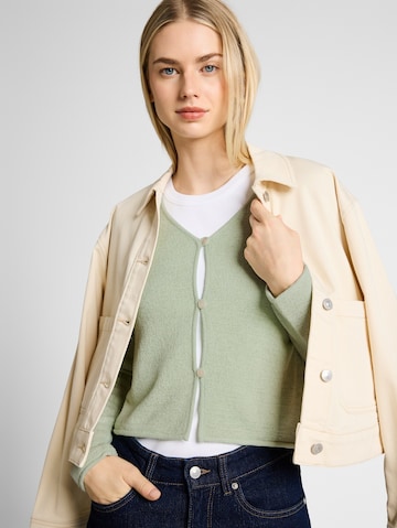 TOM TAILOR DENIM Strickjacke in Grün