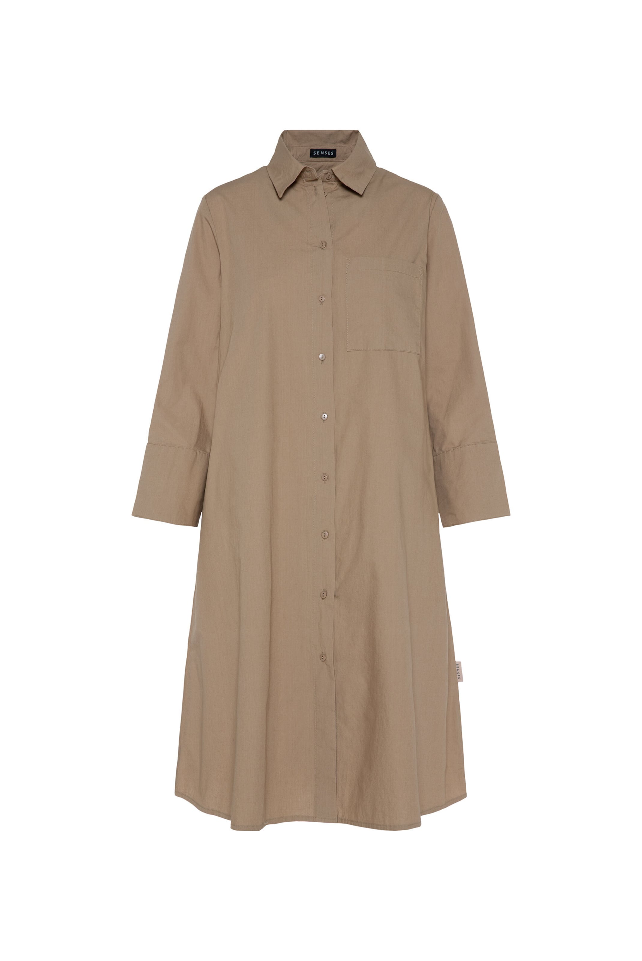 SENSES.THE LABEL Kleid in Beige: Vorderseite