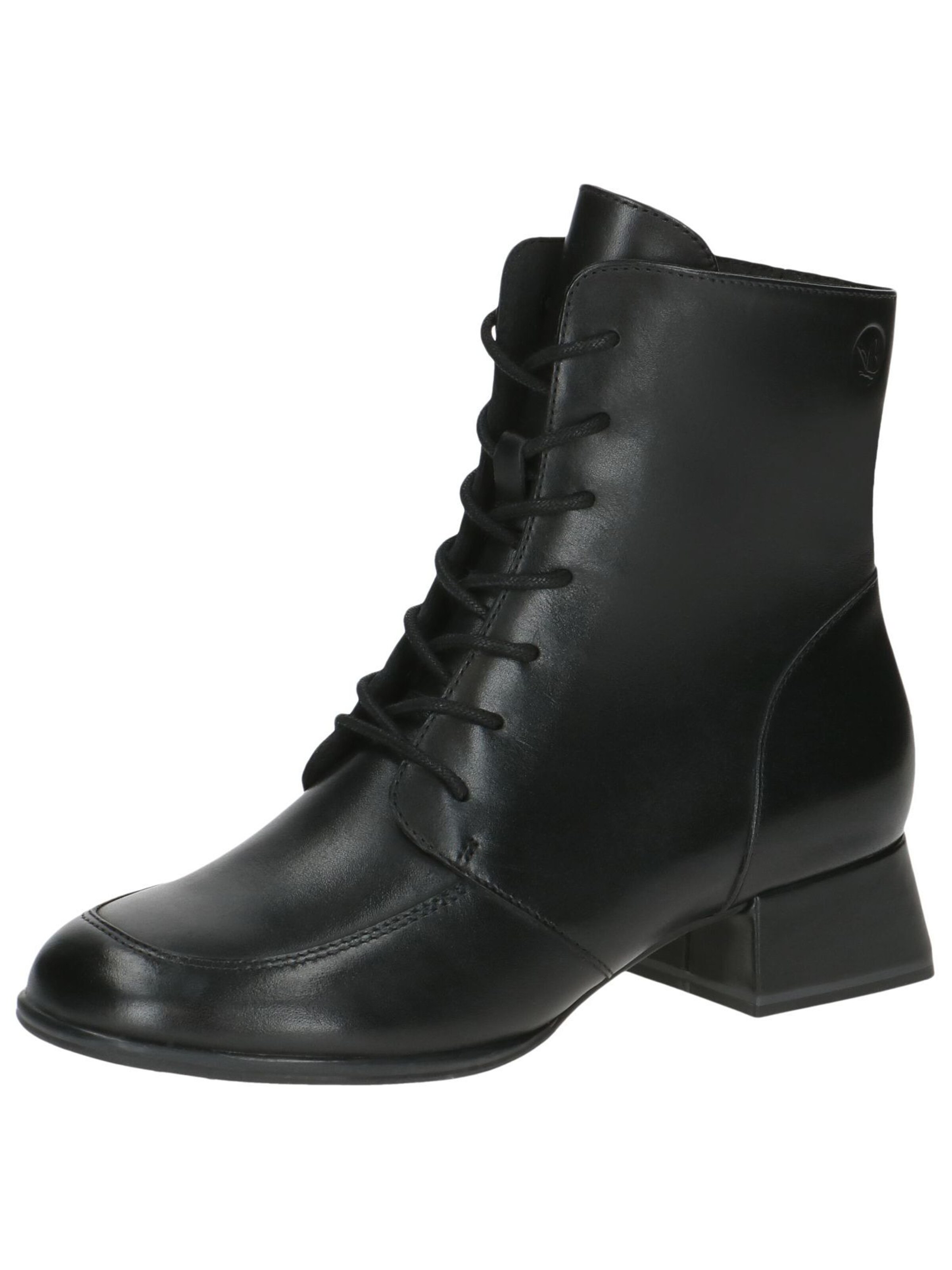 CAPRICE Schnürstiefelette in Schwarz: Vorderseite