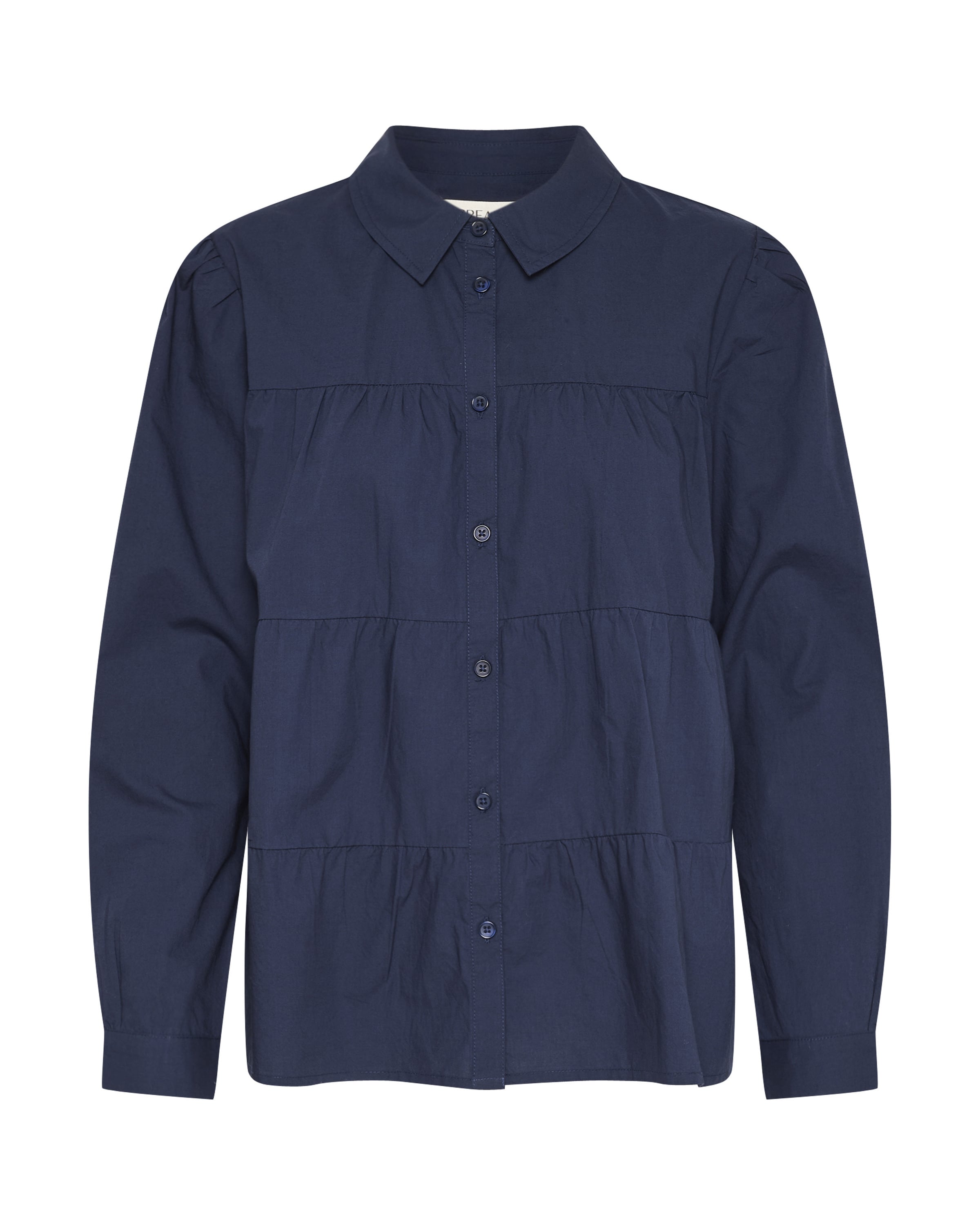 Cream Bluse 'Malinka' i blå: forside