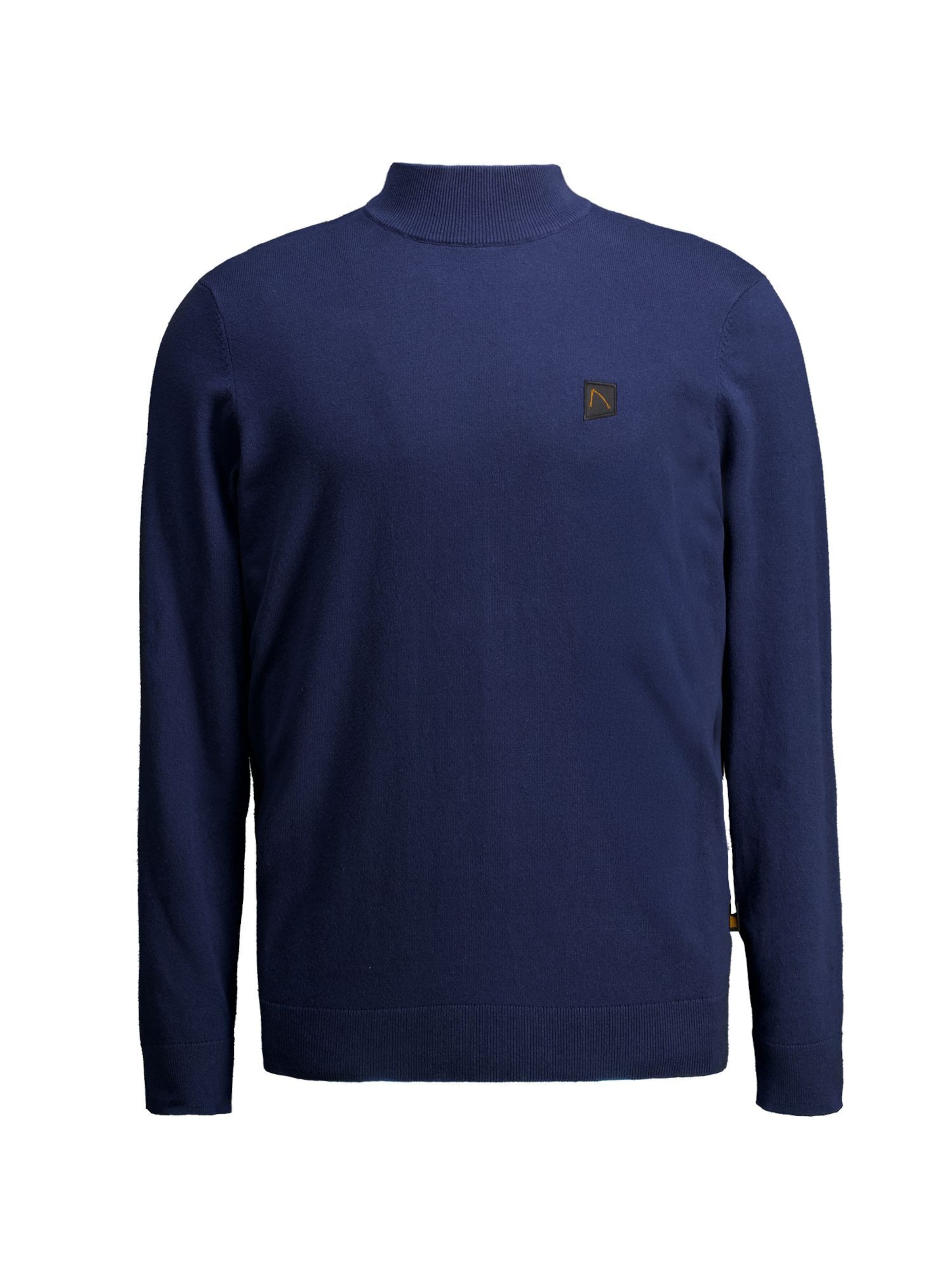 Pull-over 'Ard mock' CHASIN' en bleu : devant