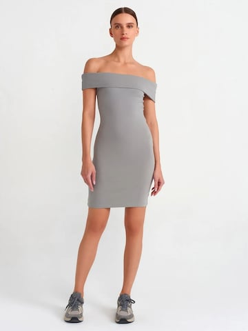 Dilvin - Vestido em cinzento: frente