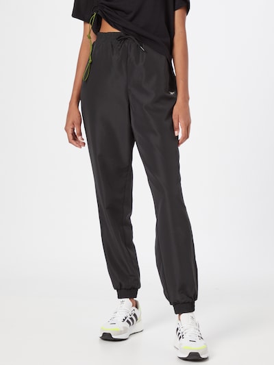 Pantaloni sport Reebok Sport pe negru / alb, Vizualizare model