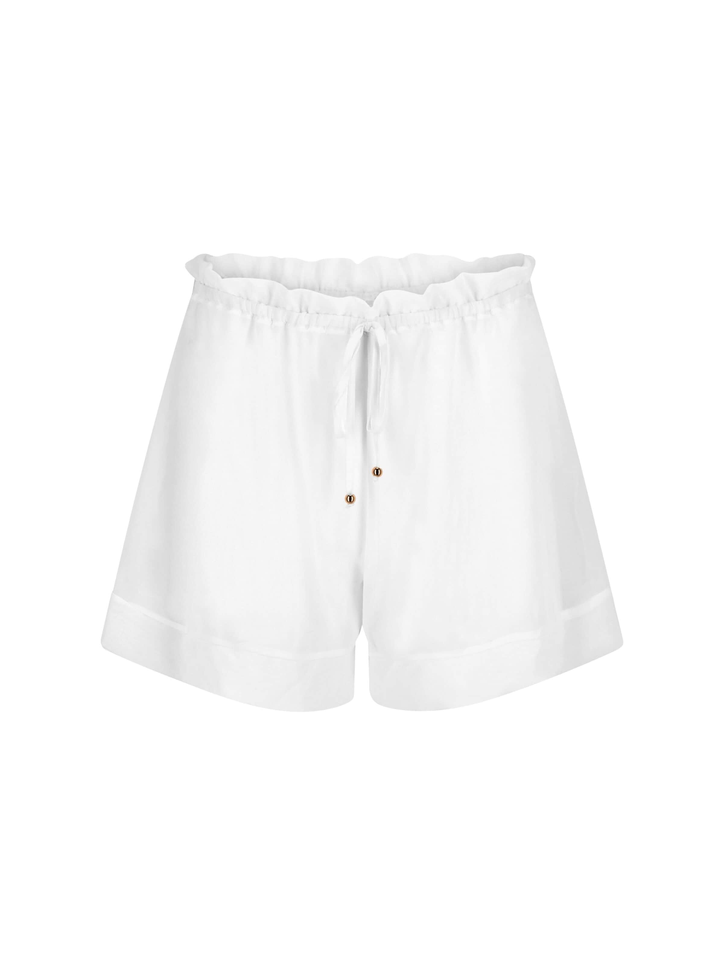 La Michaux Trousers with creases 'SOFIA' in White: front