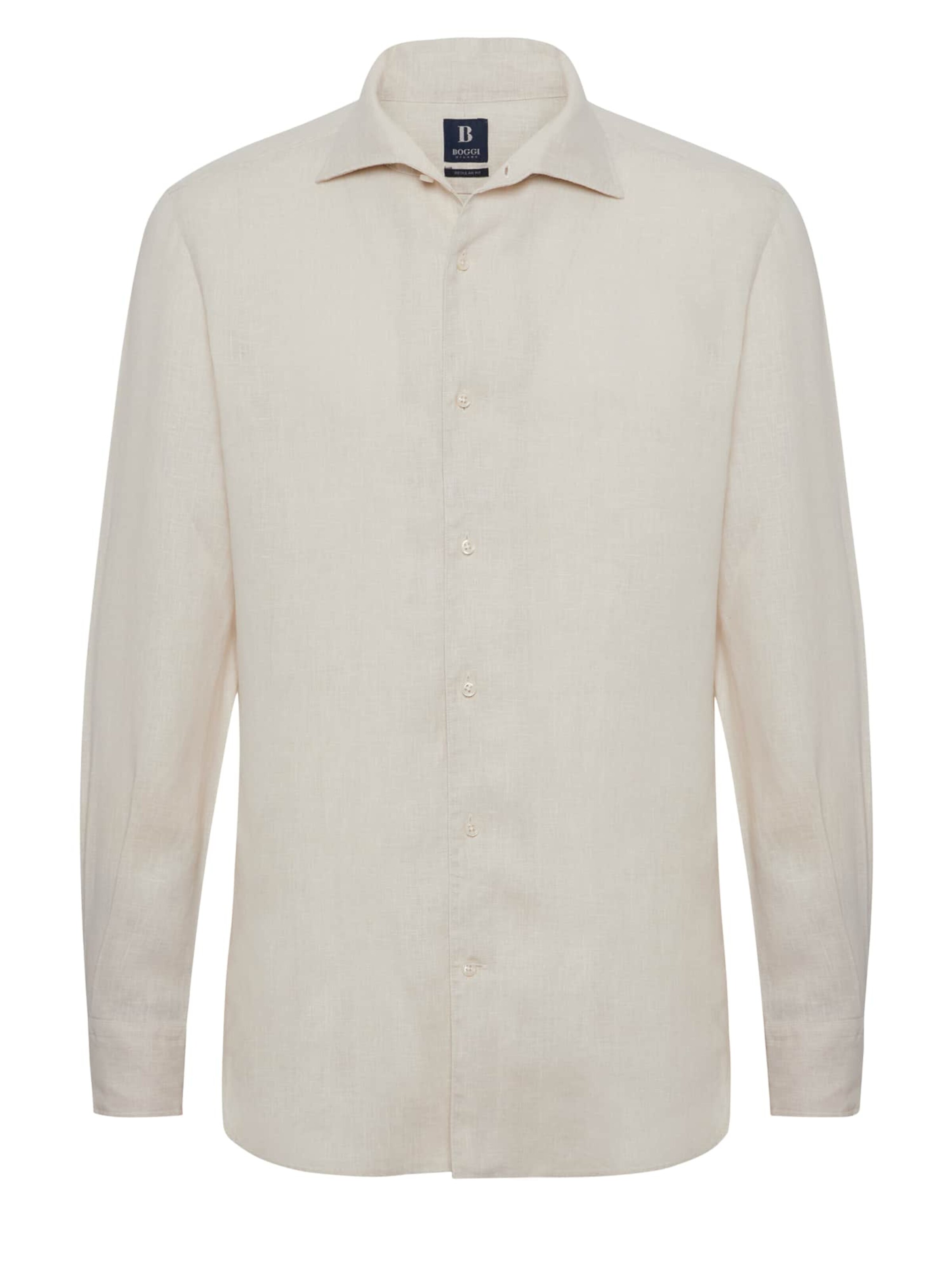 Camicia di Boggi Milano in beige: frontale
