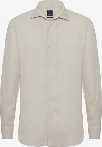 Chemise Boggi Milano en beige : devant