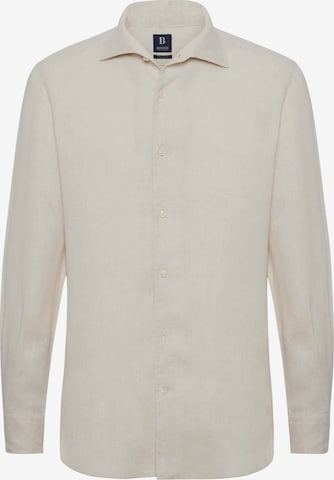 Coupe regular Chemise Boggi Milano en beige : devant