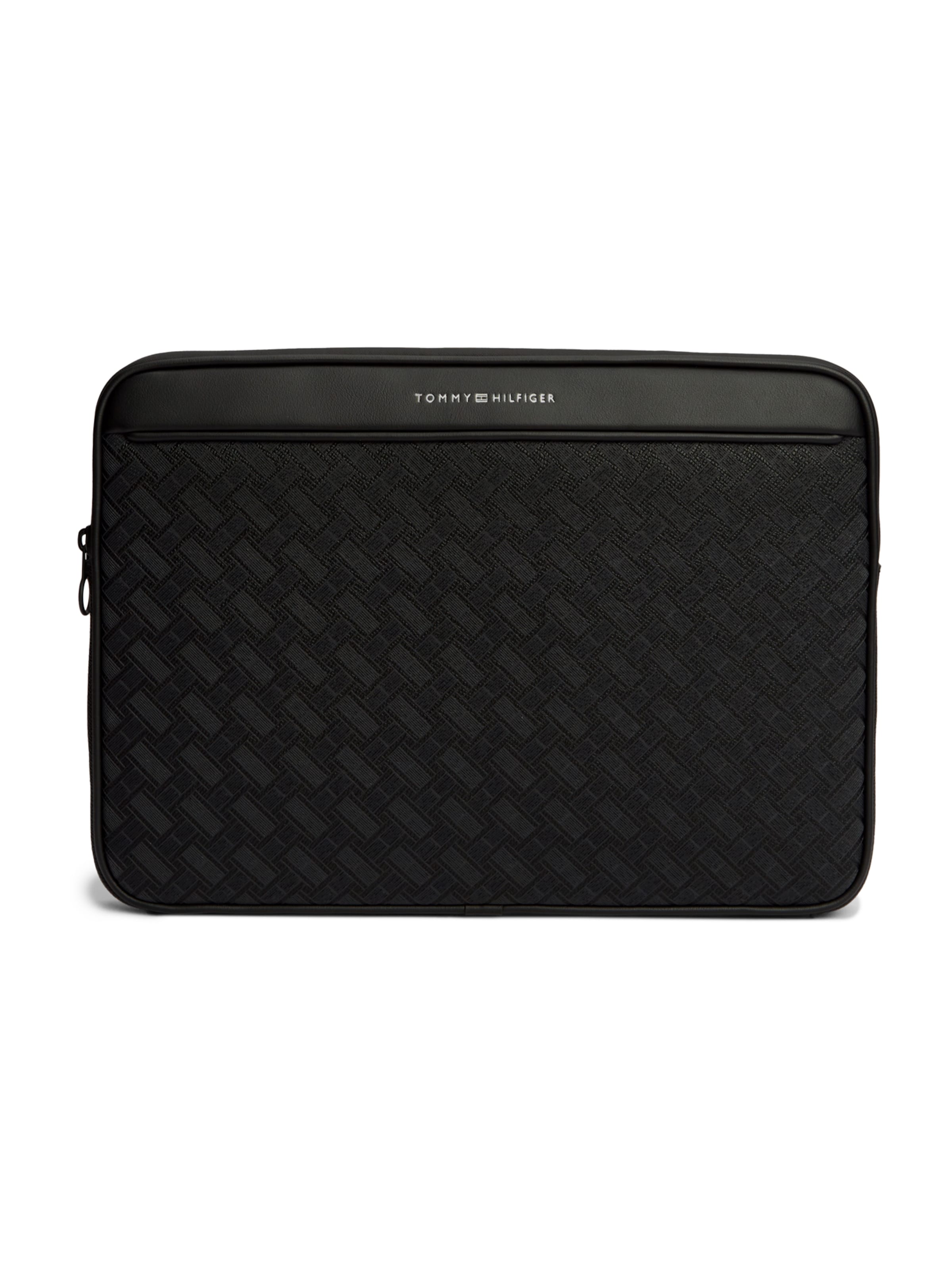 Sac d’ordinateur portable TOMMY HILFIGER en noir : devant