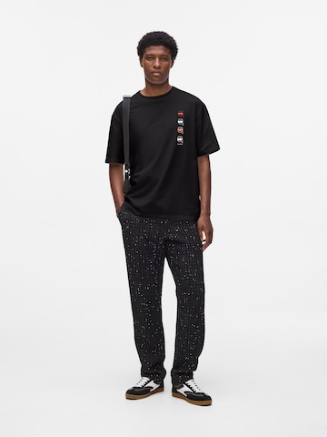 Karl Lagerfeld Тениска 'Ikon Fusion' в черно