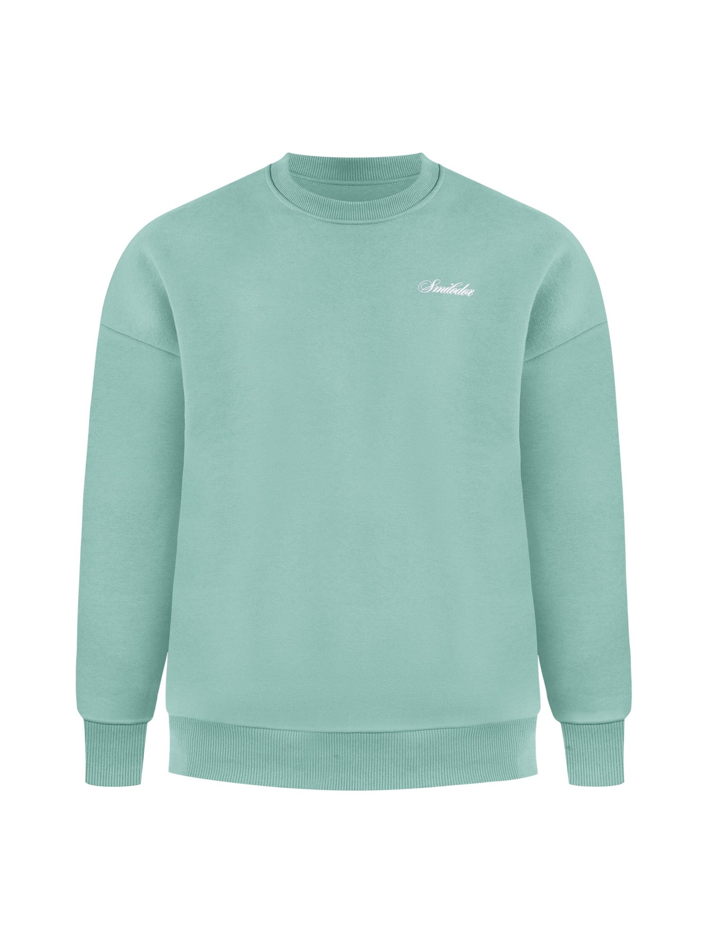Smilodox Sweatshirt in Groen: voorkant