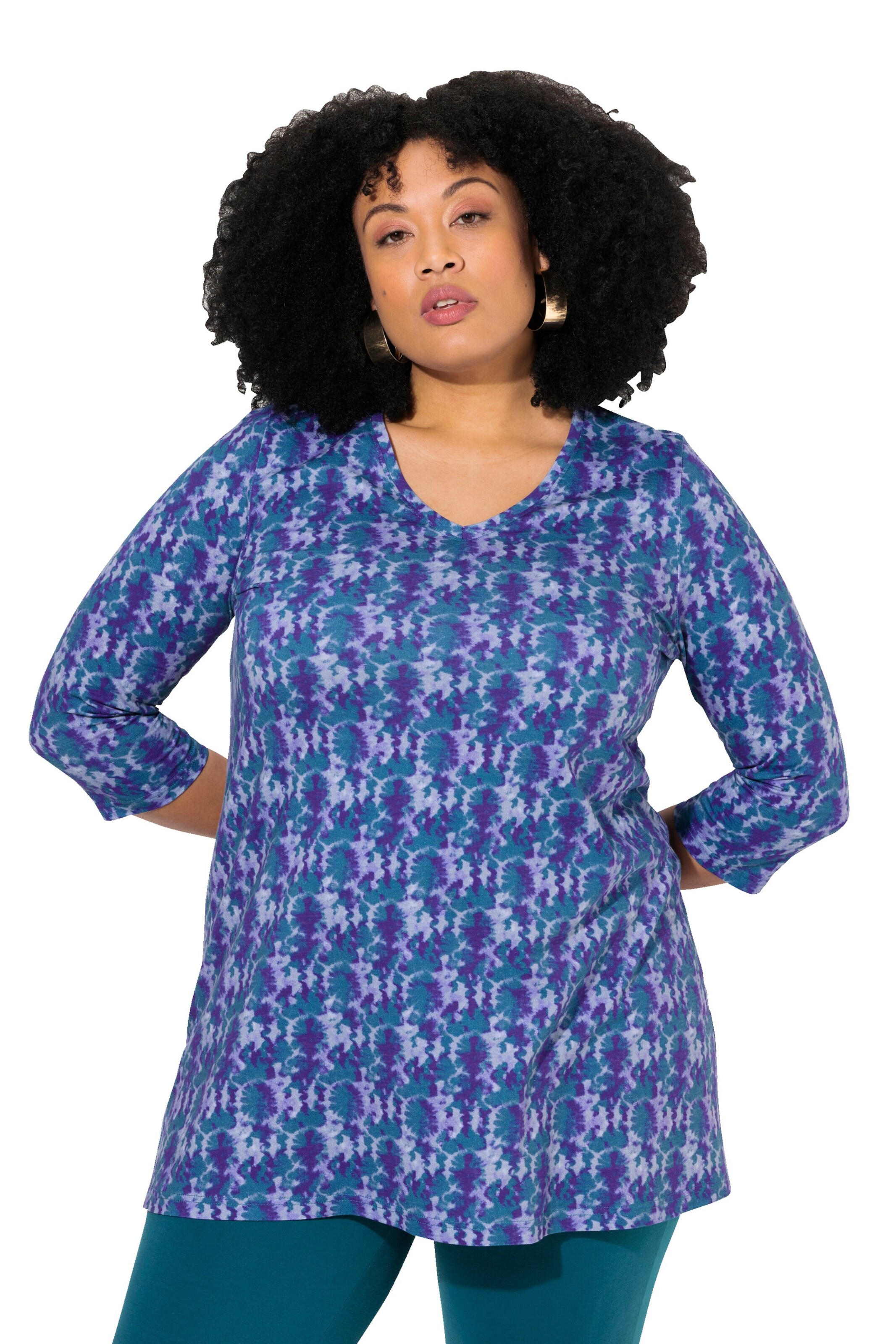 Ulla Popken Shirt in Lila: voorkant