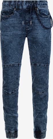 Ombre Tapered Jeans 'P1056' in Blauw: voorkant