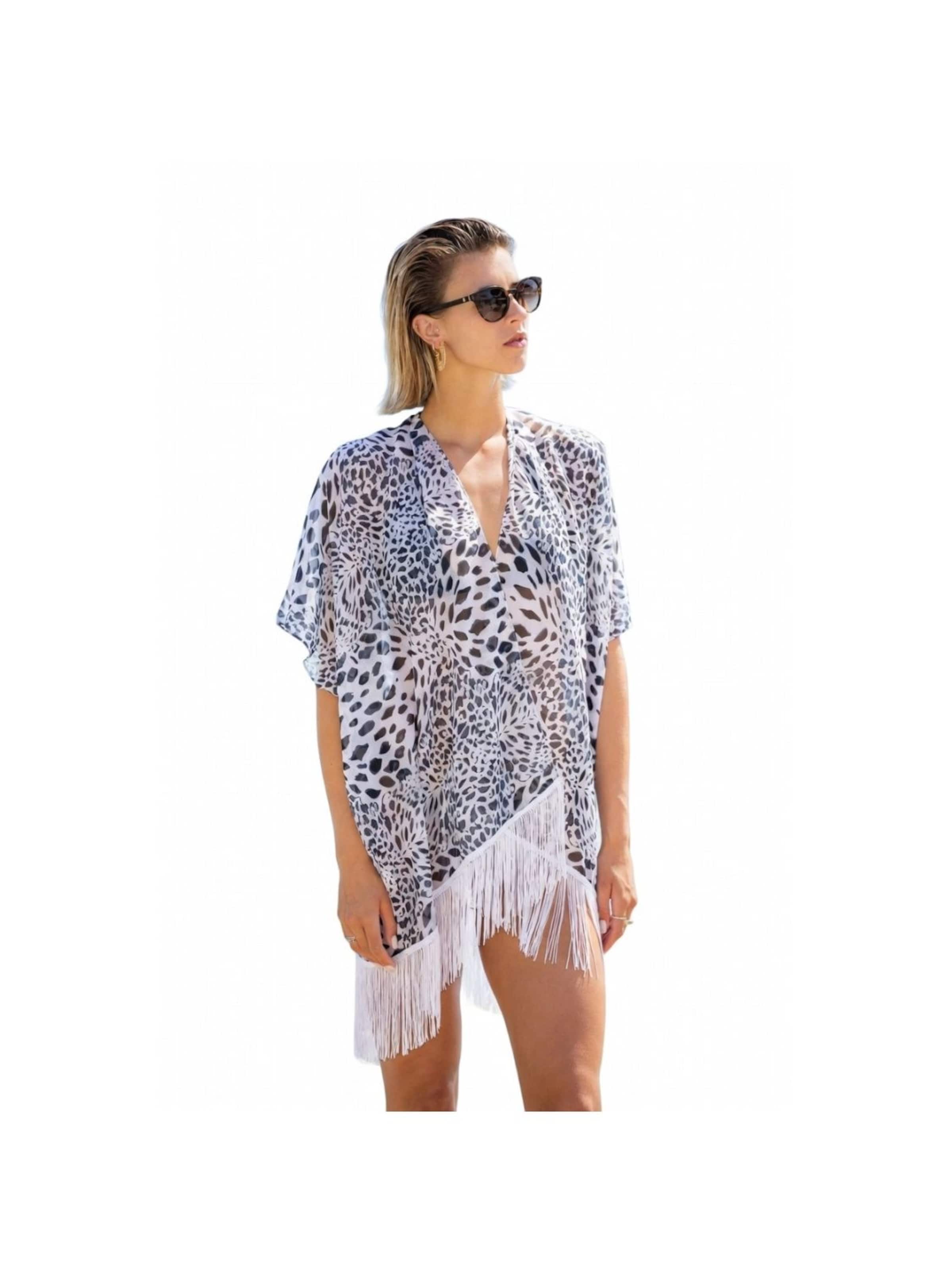 alberto cabale Strandkleid 'Tunique de Plage Cover Panther'‌ in Weiß