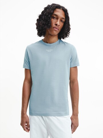 T-Shirt Calvin Klein Jeans en bleu : devant