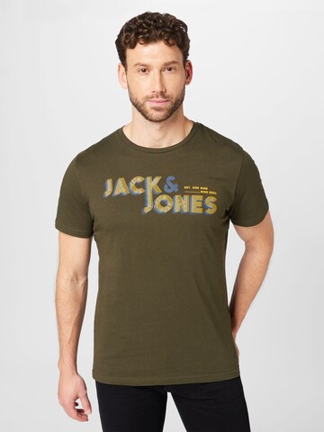 T-Shirt 'Friday' JACK & JONES en vert : devant