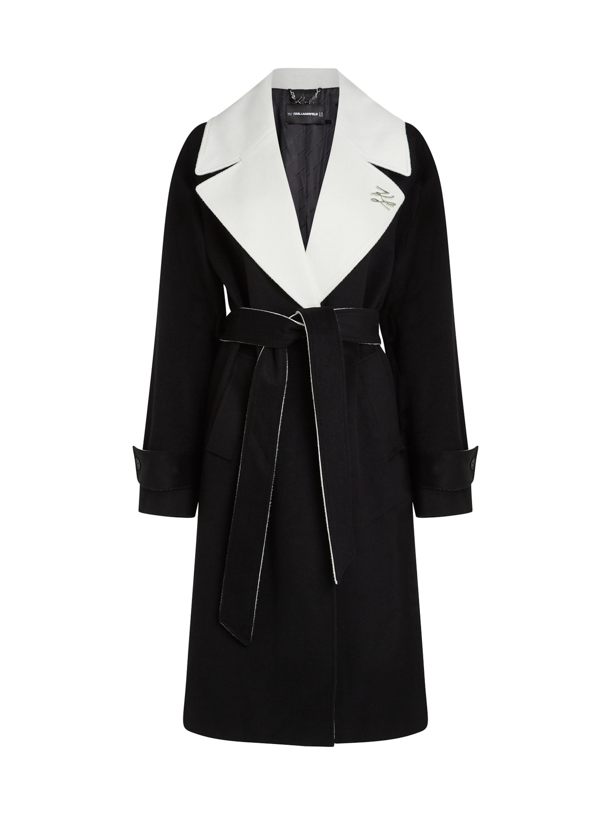 Karl Lagerfeld Between-seasons coat in Black: front