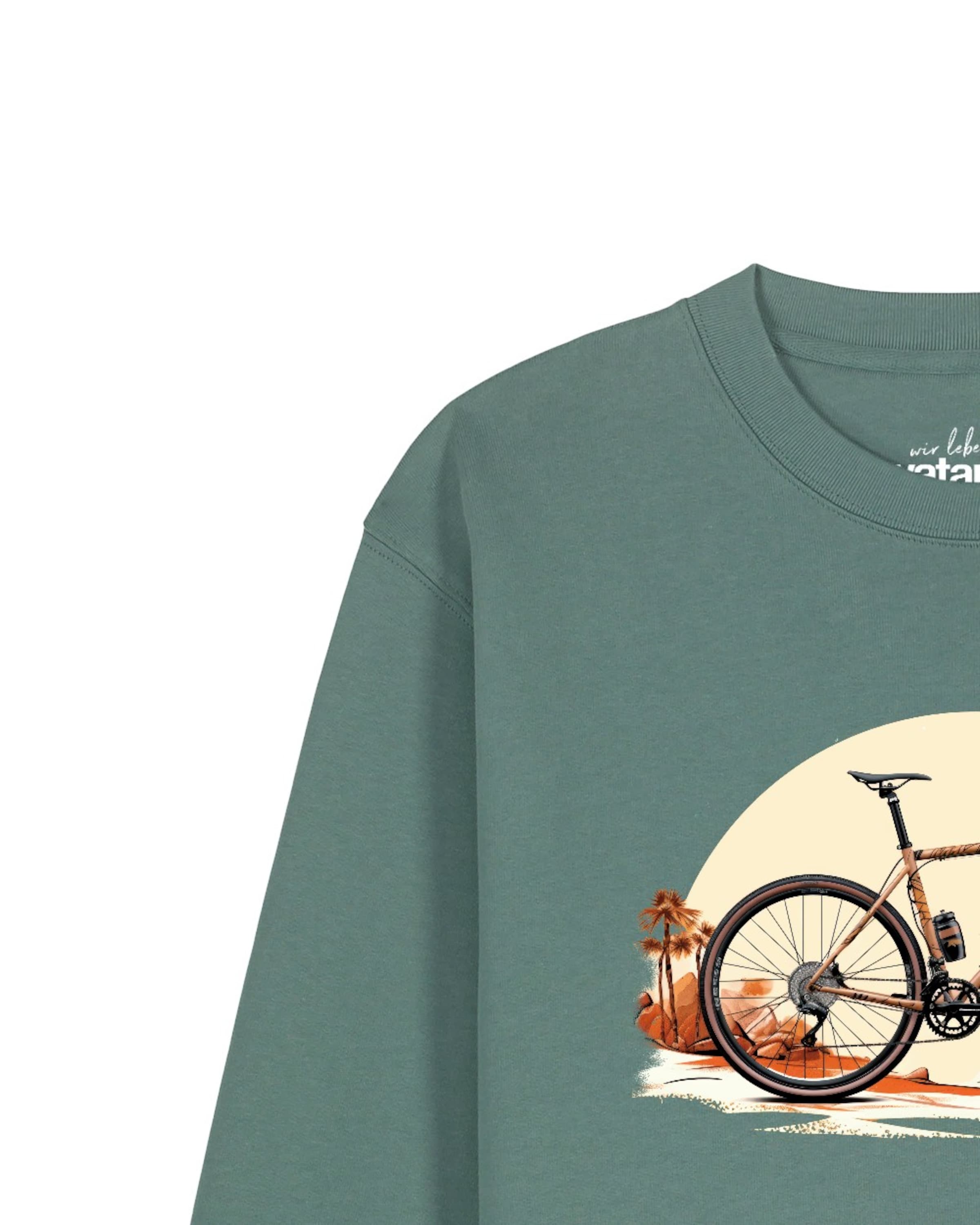Watapparel Sweatshirt 'Gravelbike' in Groen