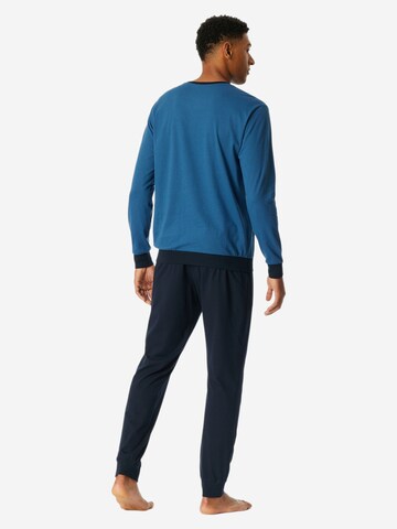 uncover by SCHIESSER - Pijama largo 'Basic' en azul