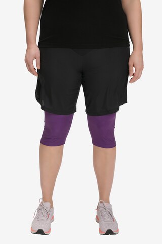 Ulla Popken Skinny Workout Pants in Purple: front