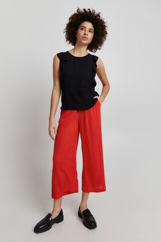 ICHI Wide leg Broek 'IHMARRAKECH' in Rood