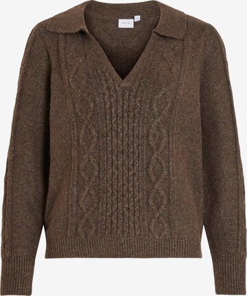 VILA Sweater 'Firrah' in Brown: front