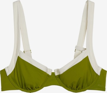 Marc O'Polo Bügel-Bikini-Top ' Contrast Binding ' in Grün: Vorderseite