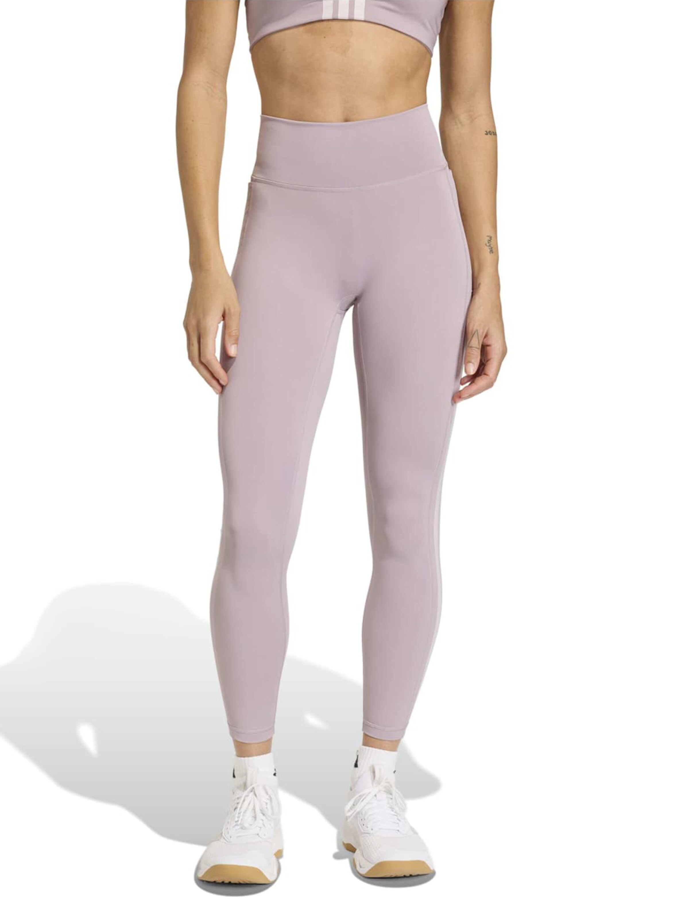 ADIDAS PERFORMANCE Skinny Sports trousers 'Optime' in Purple: front