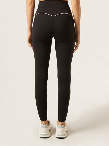 CALZEDONIA Skinny Leggings 'PIPING' in Black