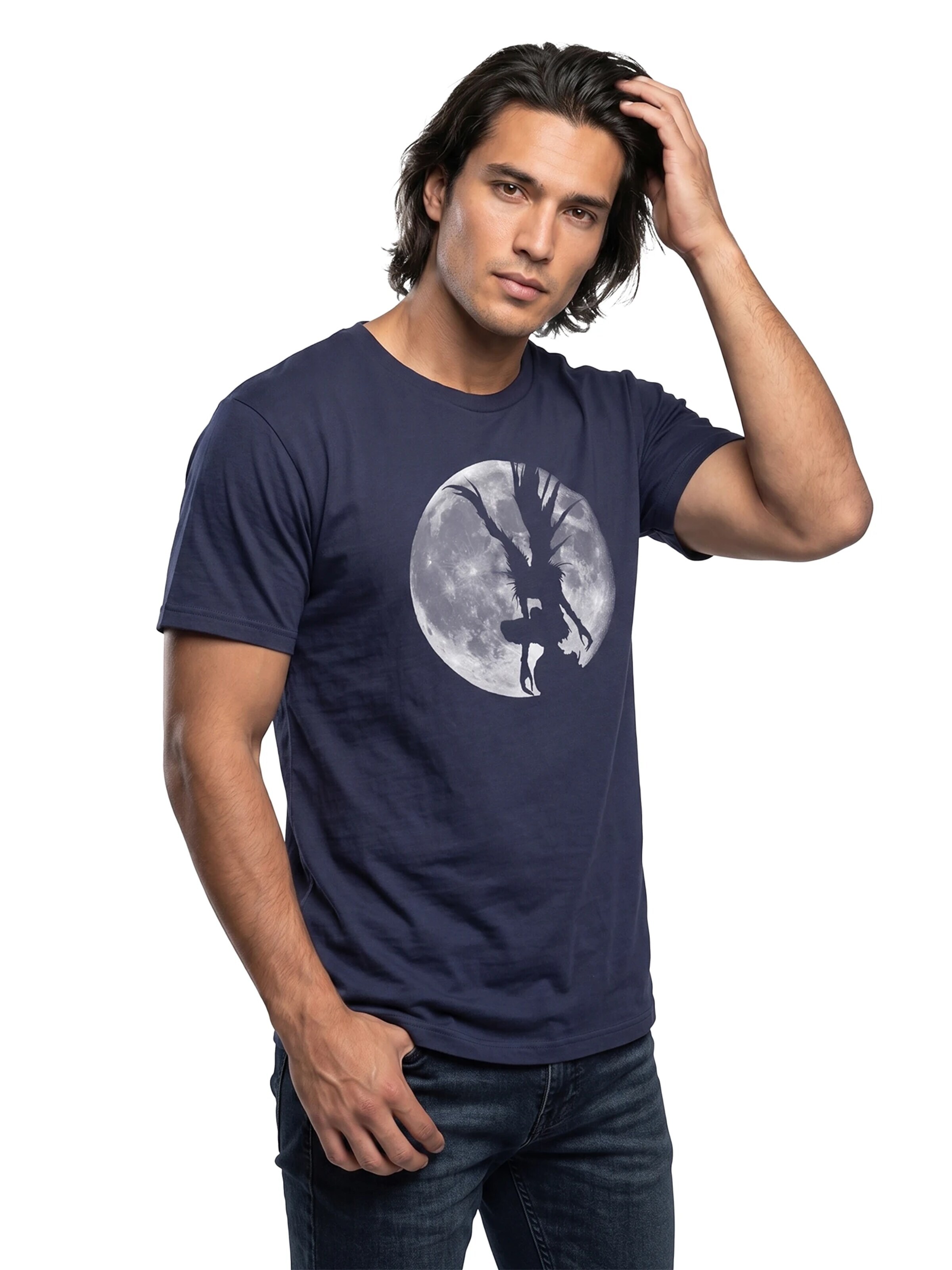 MAKAYA Shirt 'L Moon Shadow' in Blue