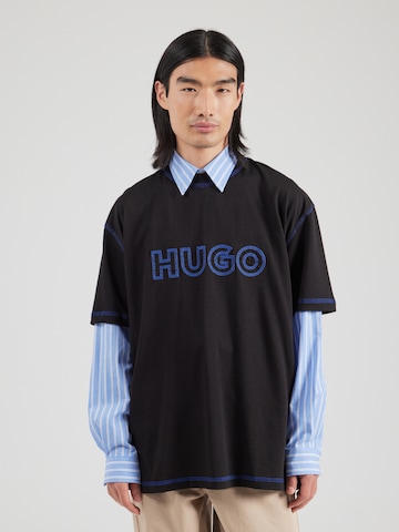 Maglietta 'Nitlogo' di HUGO in nero: frontale