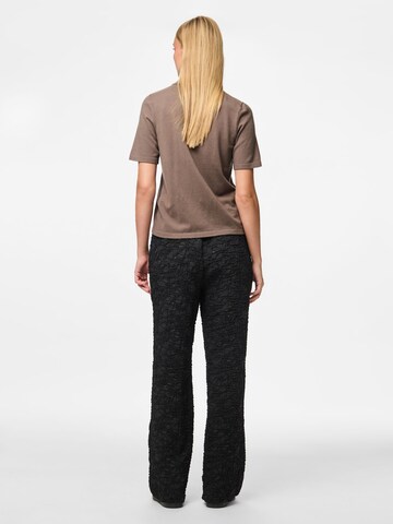 PIECES Wide Leg Bukser 'PCMOLLY' i sort