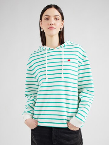 Sweat-shirt 'PCCHILLI' PIECES en blanc : devant