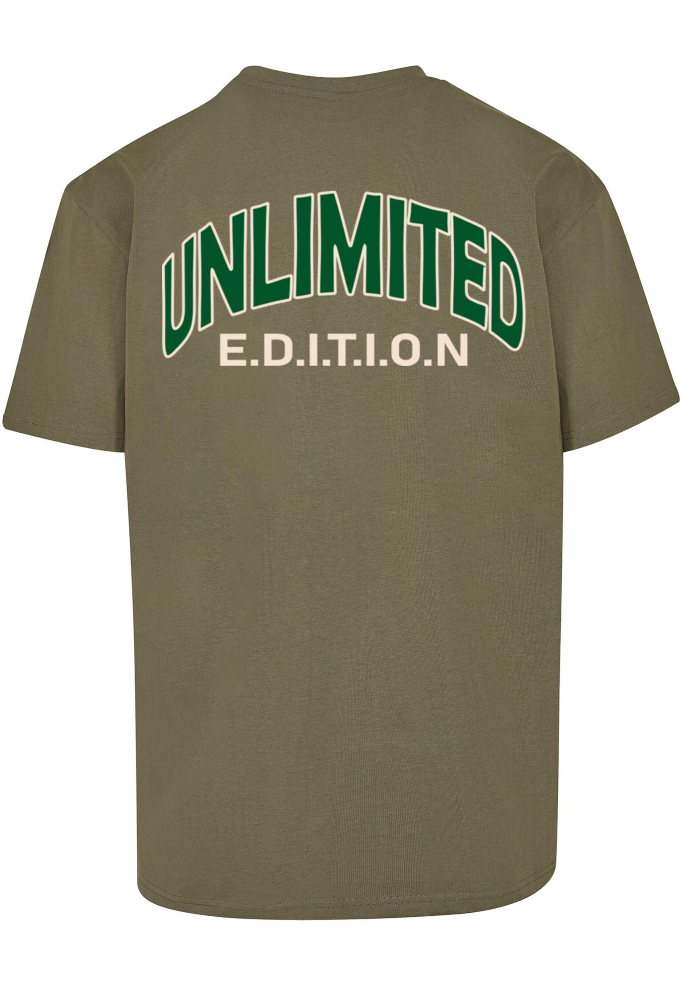T-Shirt 'Unlimited Edition' Merchcode en vert