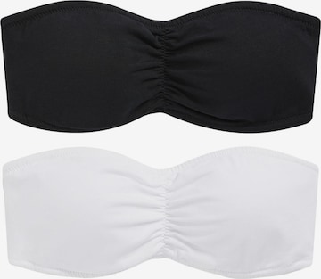 Bandeau Sutien costum de baie de la Next pe negru: față
