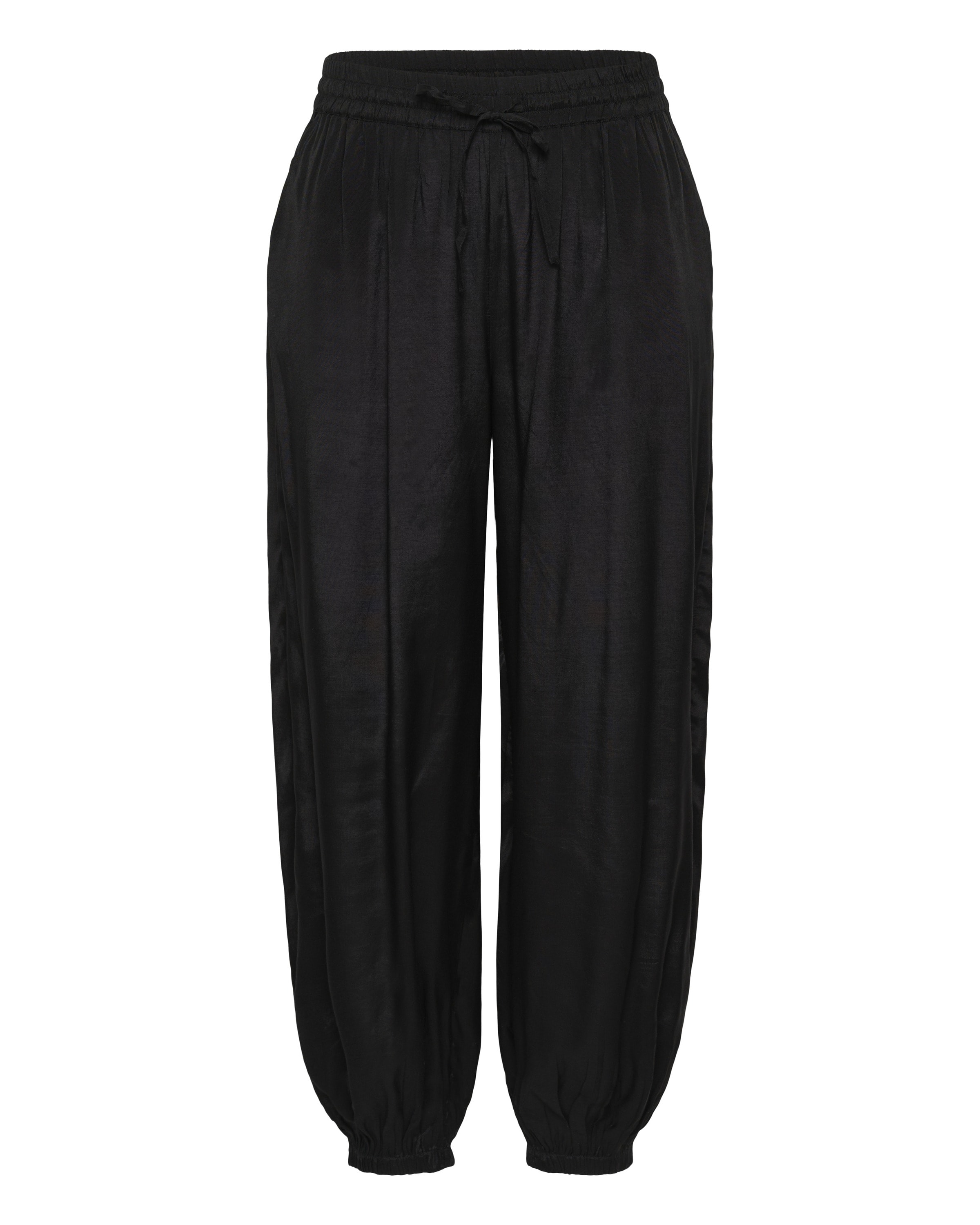 KAFFE CURVE Baggy Bukser i sort: forside