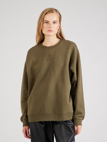 HUGO Sweatshirt in Green: front