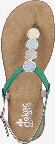 Rieker T-Bar Sandals in Green