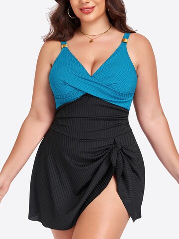 Magicshe Badeanzugkleid‌‌‌‌‌‌‌‌‌ in Blau: Vorderseite