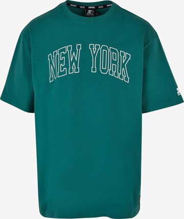 Starter Black Label T-shirt 'New York' i grön: framsida